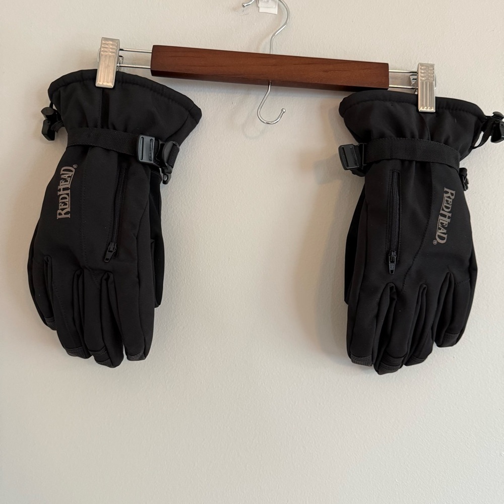 Men's XL Red Head Black Winter Gloves - Picture 3 of 11